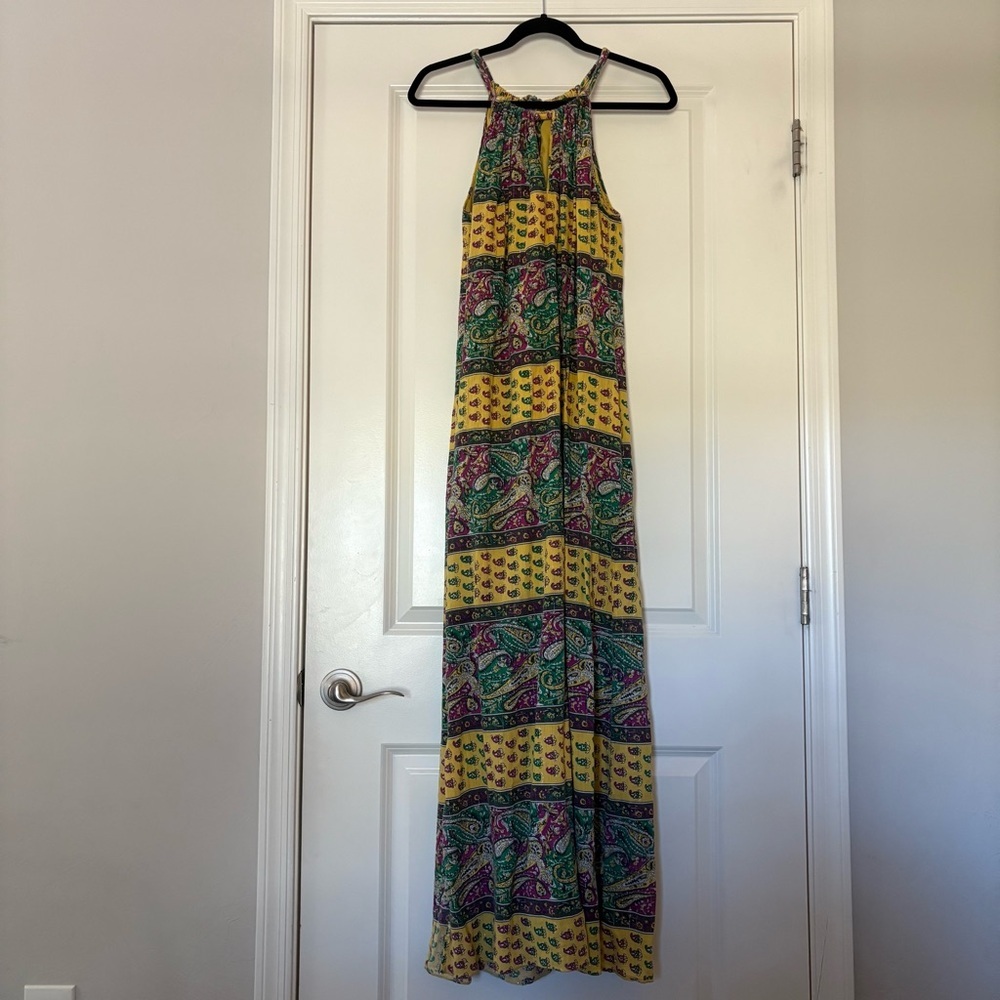 BCBG MaxAzria Women’s Colorful Patterned Cotton Maxi Dress